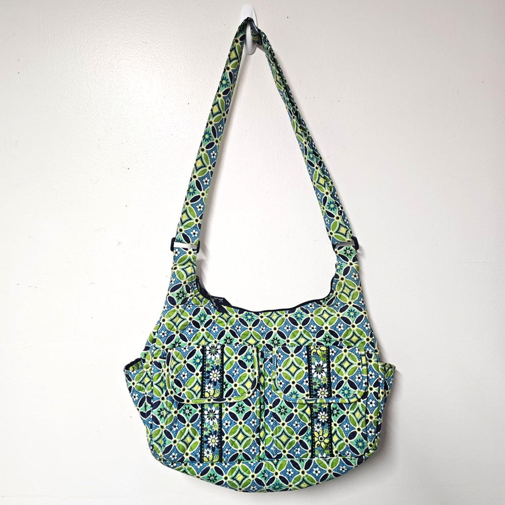 Vera Bradley Classic Cargo Sling Crossbody In Daisy Daisy Quilted Cotton 2008